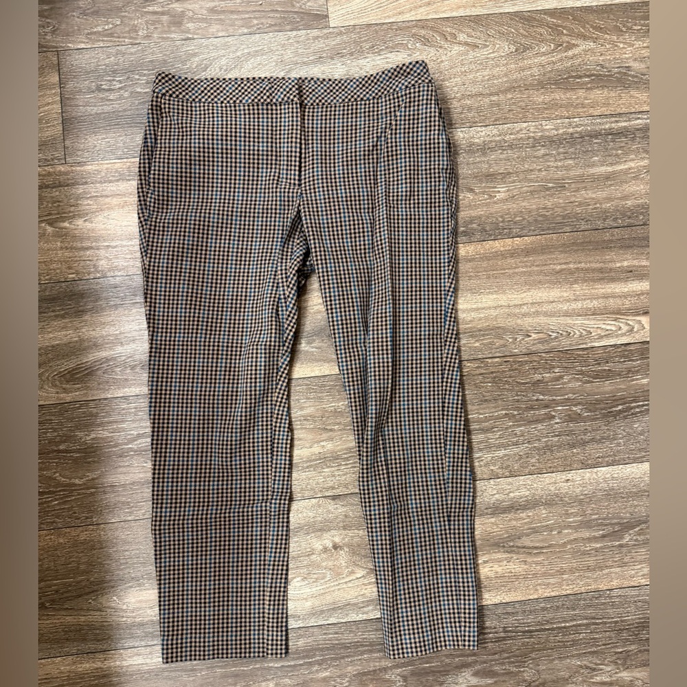 J. Jill women’s Tan and Black Patterned Chinos